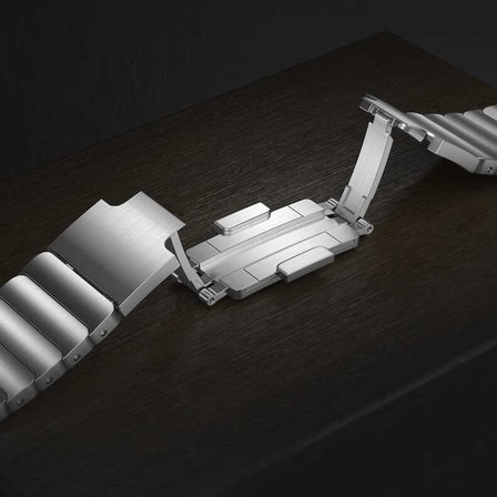 Gear S3 Uyumlu KRD-35 22mm Metal Zore Kordon-Gri