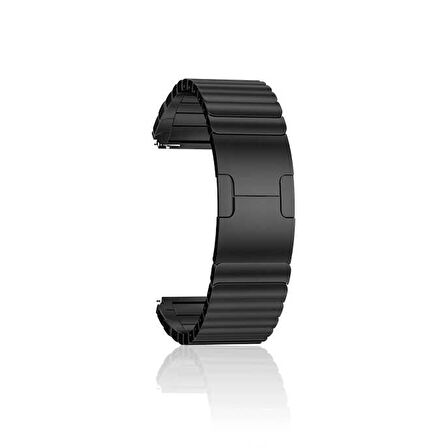 Huawei GT2 46mm Uyumlu KRD-35 22mm Metal Zore Kordon-Siyah