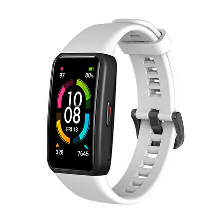 Huawei Band 6 Uyumlu KRD-47 Uyumlu Zore Kordon-Beyaz