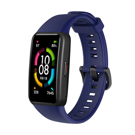 Huawei Band 6 Uyumlu KRD-47 Uyumlu Zore Kordon-Lacivert