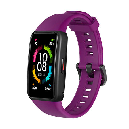 Huawei Band 6 Uyumlu KRD-47 Uyumlu Zore Kordon-Mürdüm
