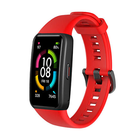 Huawei Band 6 Uyumlu KRD-47 Uyumlu Zore Kordon-Kırmızı