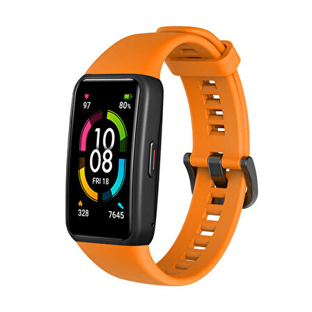 Huawei Band 6 Uyumlu KRD-47 Uyumlu Zore Kordon-Turuncu