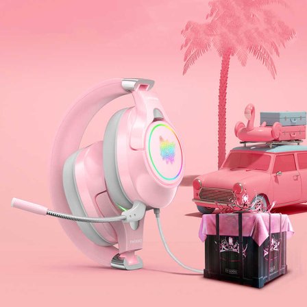Zore Onikuma K15 Oyuncu Kulaklığı 3.5mm-Pembe