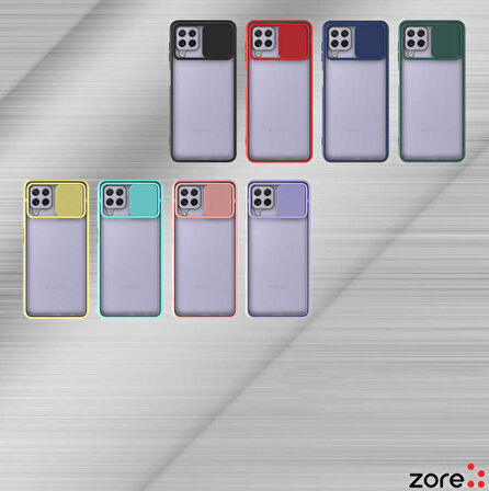 Galaxy M22 Uyumlu Zore Lensi Kapak-Lila