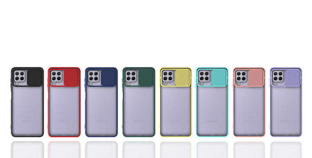 Galaxy M22 Uyumlu Zore Lensi Kapak-Lila
