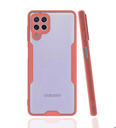 Galaxy M22 Uyumlu Zore Parfe Kapak-Pembe