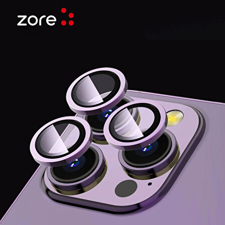 Apple iPhone 14 Zore CL-12 Premium Safir Parmak İzi Bırakmayan Anti-Reflective Kamera Lens Koruyucu