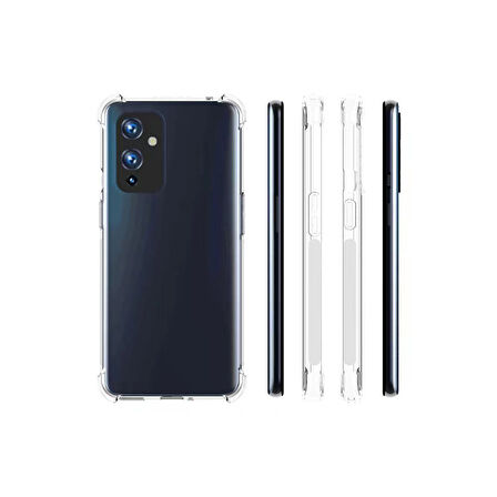 One Plus 9 Kılıf Zore Nitro Anti Shock Silikon-Renksiz