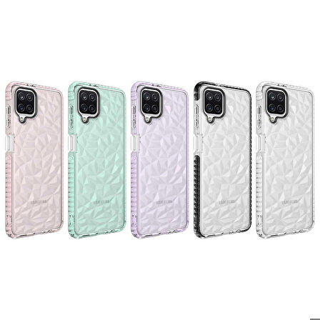 Galaxy A12 Uyumlu Zore Buzz Kapak-Beyaz