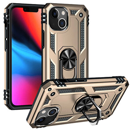 iPhone 13 Mini Uyumlu Zore Vega Kılıf-Gold