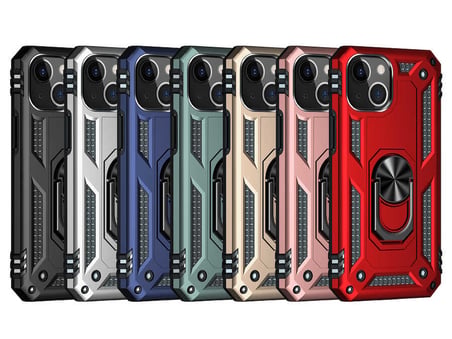 iPhone 13 Mini Kılıf Kamera Koruyucu Manyetik Standlı Tank Koruma Novatech