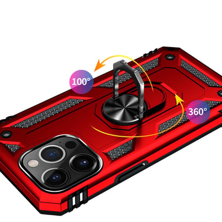iPhone 13 Pro Max Kılıf Kamera Koruyucu Manyetik Standlı Tank Koruma Novatech