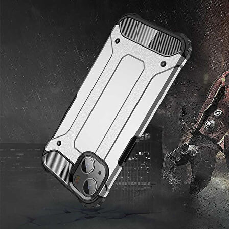 iPhone 13 Uyumlu Zore Crash Silikon Kapak-Siyah