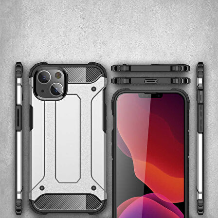 iPhone 13 Uyumlu Zore Crash Silikon Kılıf-Rose Gold