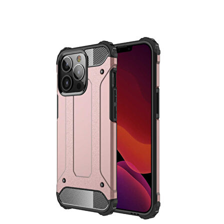 iPhone 13 Pro Uyumlu Zore Crash Silikon Kılıf-Rose Gold