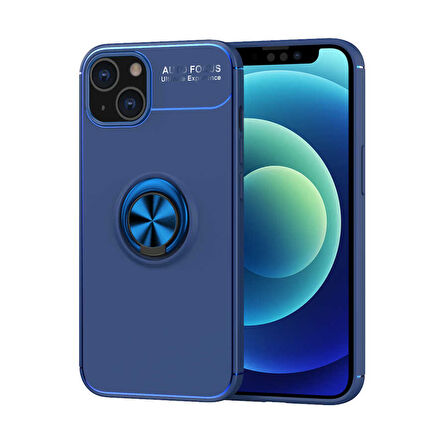 iPhone 13 Mini Uyumlu Zore Ravel Silikon Kılıf-Mavi