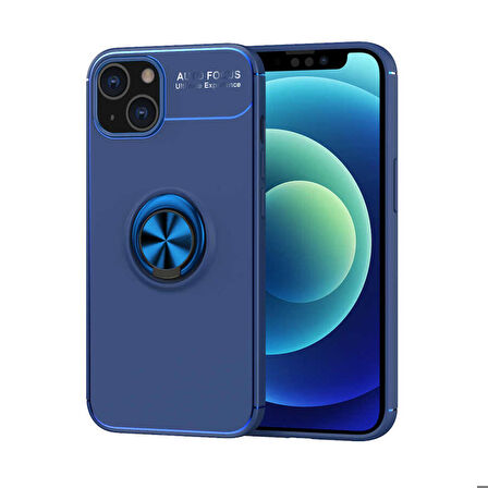 iPhone 13 Uyumlu Zore Ravel Silikon Kapak-Mavi