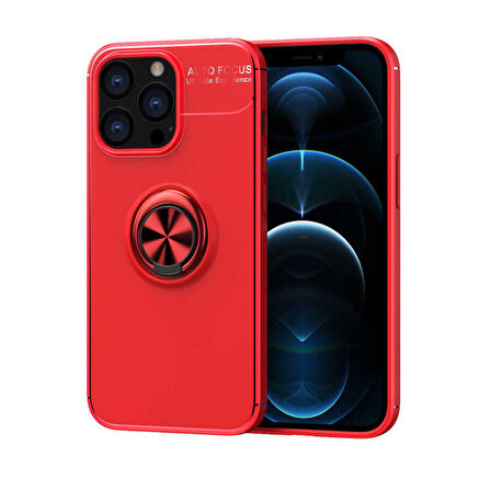 iPhone 13 Pro Uyumlu Zore Ravel Silikon Kapak-Kırmızı