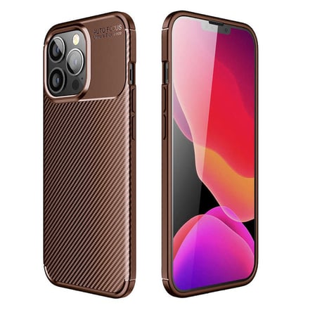 iPhone 13 Pro Uyumlu Zore Negro Silikon Kılıf-Kahverengi