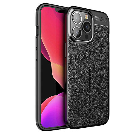 iPhone 13 Pro Uyumlu Zore Niss Silikon Kapak-Siyah