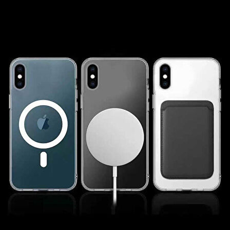 iPhone X Uyumlu Zore Tacsafe Wireless Kapak-Renksiz