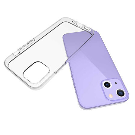 iPhone 13 Mini Uyumlu Zore Süper Silikon Kılıf-Renksiz