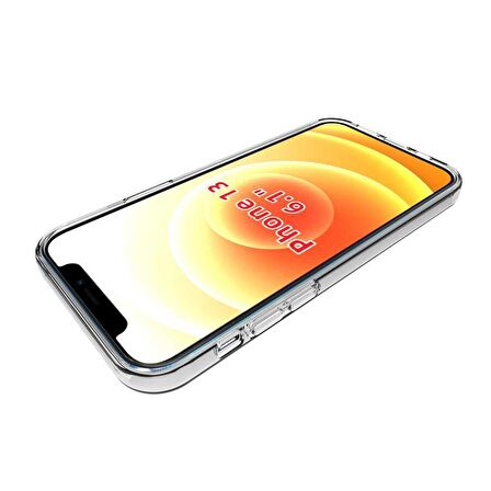 iPhone 13 Uyumlu Zore Süper Silikon Kapak-Renksiz