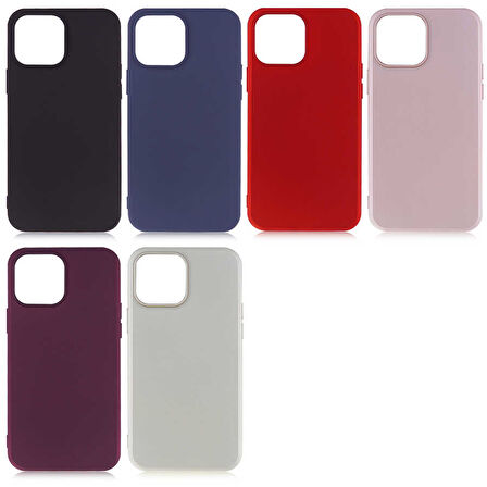 iPhone 13 Pro Max Uyumlu Zore Premier Silikon Kılıf-Mürdüm