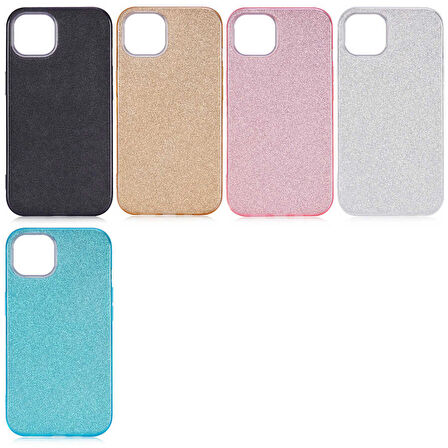 iPhone 13 Mini Uyumlu Zore Shining Silikon-Kırmızı