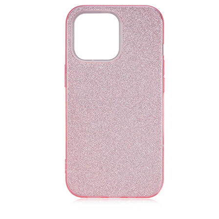 iPhone 13 Pro Uyumlu Zore Shining Silikon-Rose Gold