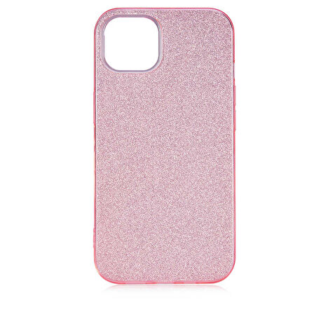 iPhone 13 Uyumlu Zore Shining Silikon-Rose Gold