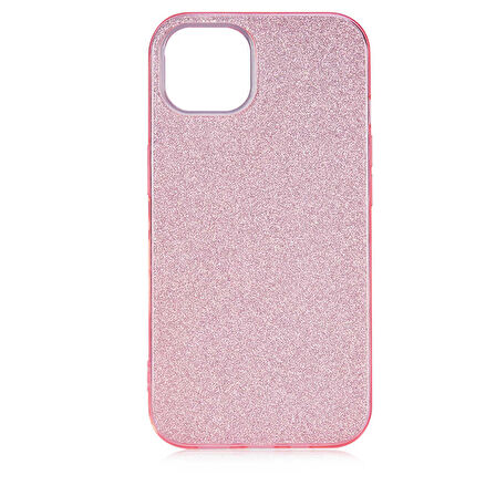 iPhone 13 Uyumlu Zore Shining Silikon-Rose Gold