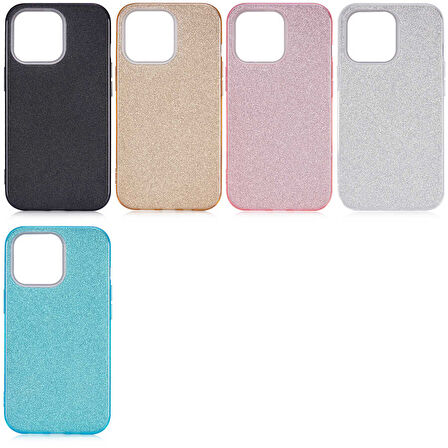 iPhone 13 Pro Max Uyumlu Zore Shining Silikon-Mavi