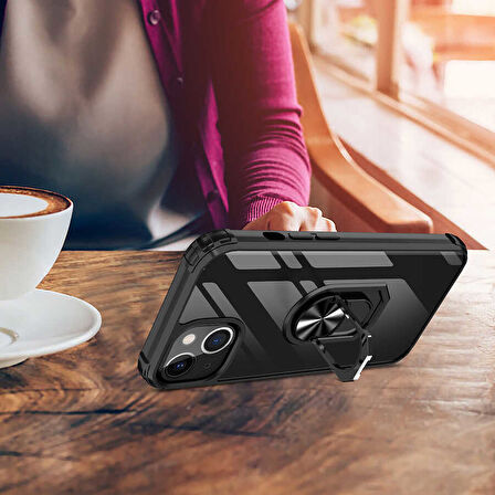 iPhone 13 Mini Uyumlu Zore Mola Kılıf-Siyah