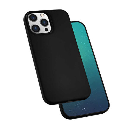 iPhone 13 Pro Uyumlu Zore Silk Silikon-Siyah
