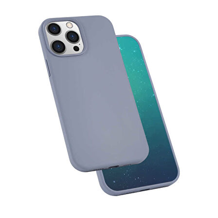 iPhone 13 Pro Uyumlu Zore Silk Silikon-Lila