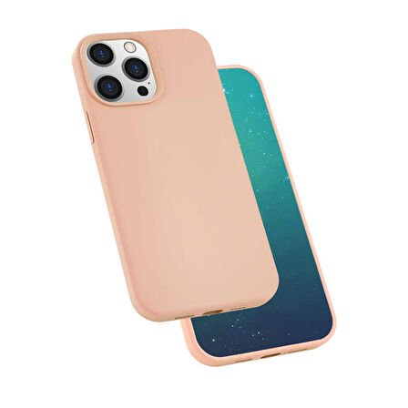 iPhone 13 Pro Max Uyumlu Zore Silk Silikon-Pembe