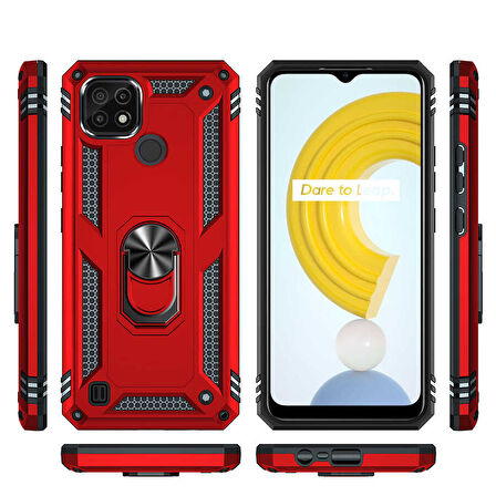 Realme C21 Kılıf Zore Vega Kapak-Mavi