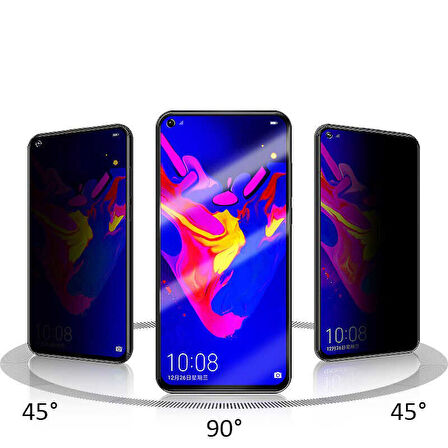 Oppo Reno 4 Lite Uyumlu Zore New 5D Privacy Temperli Ekran Koruyucu
