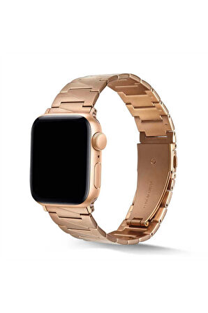 Apple Watch 38mm Uyumlu Krd-48 Metal Kordon-rose Gold