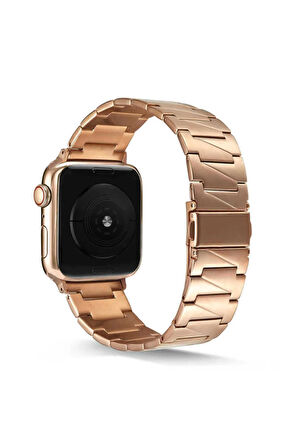 Apple Watch 38mm Uyumlu Krd-48 Metal Kordon-rose Gold