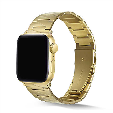 Watch 44mm Uyumlu KRD-48 Metal Zore Kordon-Gold
