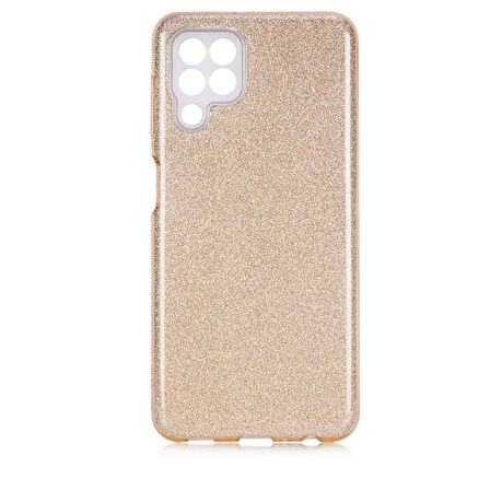 Galaxy A22 4G Uyumlu Zore Shining Silikon-Gold