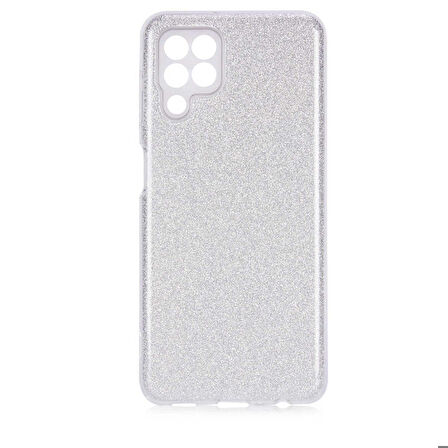 Galaxy A22 4G Uyumlu Zore Shining Silikon-Gri