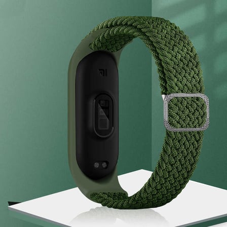 Xiaomi Mi Band 3 Uyumlu KRD-49 Örgü Zore Kordon-Kırmızı-Beyaz