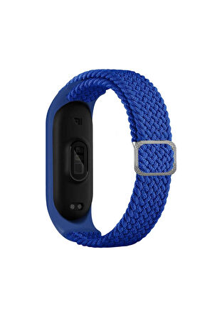Xiaomi Mi Band 6 Uyumlu Krd-49 Örgü Kordon-mavi