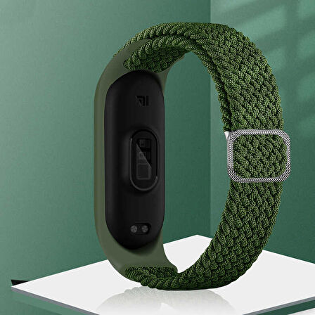 Xiaomi Mi Band 3 Uyumlu KRD-49 Örgü Zore Kordon-Siyah-Beyaz