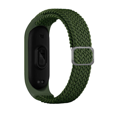 Xiaomi Mi Band 4 Uyumlu KRD-49 Örgü Zore Kordon-Yeşil
