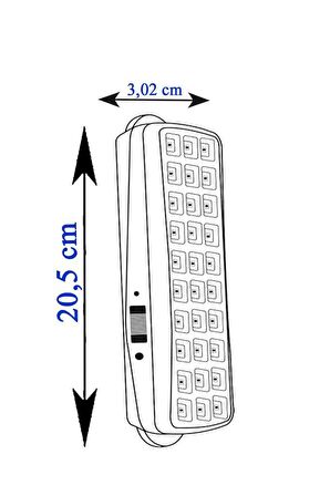 Noas YL05-1001 Datça 30 Ledli Işıldak - Şarjlı Acil Aydınlatma Kiti - Beyaz Işık 